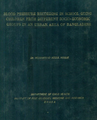 Image of Blood Pressure Recording In School Going Children From Different Socio-Economic Groups In An Urban Area Of Bangladesh