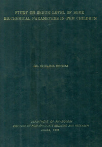 Image of Study On Serum Level Of Some Biochemical Parameters In Pem Children
