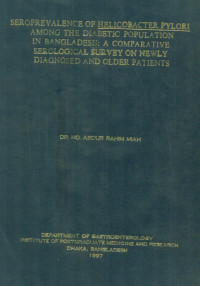 Image of Seroprevalence Of Helicobacter Pylori Among The Diabetic Population In Bangladesh: A Comparative Serological Survey On Newly Diagnosed And Older Patients