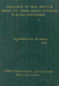 Image of Prevalence Of Viral Hepatitis Among The Armed Forces Personnel In Dhaka Cantonment