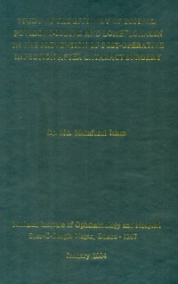 Image of Study Of The Efficacy Of Topical Povidone-Iodine And Lomefloxacin In The Prevention Of Post-Operative Infection After Cataract Surgery