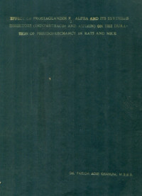 Image of Effect Of Prostaglandin F2 Alpha And Its Synthesis Inhibitors (Indomethacin And Aspirin) On The Duration Of Pseudoprecnancy In Rats And Mice