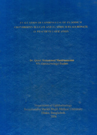 Image of Evaluation Of Combined Use Of 4% Sodium Chondroitin Sulfate And 3% Sodium Hyaluronate In Phacoemulsification