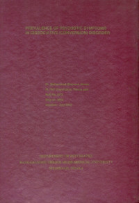 Image of Prevalence Of Psychotic Symptoms In Dissociative (Conversion) Disorder