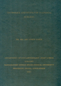 Image of Technique And Result Of Stapedial Surgery