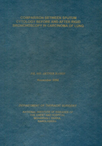 Image of Comparison Between Sputum Cytology Before And After Rigid Bronchoscopy In Carcinoma Of Lung