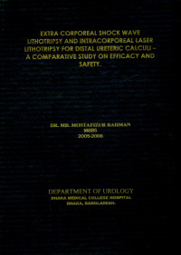 Image of Extra Corporeal Shock Wave Lithotripsy And Intracorporeal Laser lithotripsy For Distal Ureteric Calculi- A Comparative Study On Efficacy And Safety
