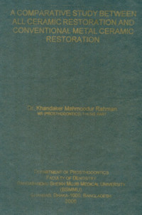Image of A Comparative Study Between All Ceramic Restoration And Conventional Metal Ceramic Restoration