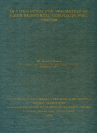 Image of In Vitro Study For Evaluation Of Fiber Reinforced Composite Post System
