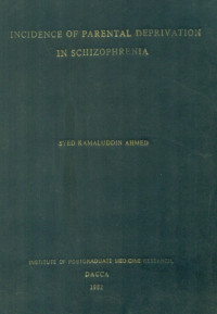 Image of Incidence Of Parental Deprivation In Schizophrenia