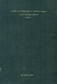 Image of A Study Of Epidemiology Of Refractive Errors Among The Population Of DACCA
