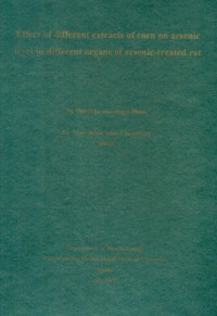 Image of Effect of different extracts of corn on arsenic level in different organs of arsenic-treated rat