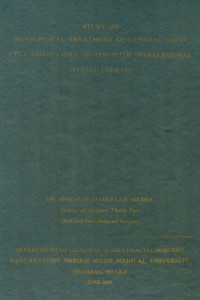 Image of Study On Nonsurgical Treatment Of Central Giant Cell Granuloma Of Jaw With Intralesional Steroid Therapy
