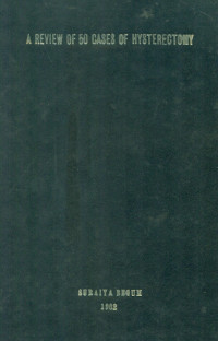 Image of A  review of 50 cases of hysterctomy