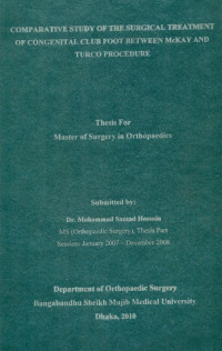 Image of Comparative Study Of The Surgical Treatment Of Congenital Club Foot Between Mckay And Turco Procedure