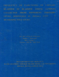Image of Frequency Of Carcinoma Of Urinary Bladder In Bladder Tissue Samples Collected From Different Tertiary Level Hospitals In Dhaka City- A Retrospective Study