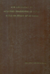 Image of The Aetiology Of Acquired Hoarseness Of Voice Based On Study Of 80 Cases