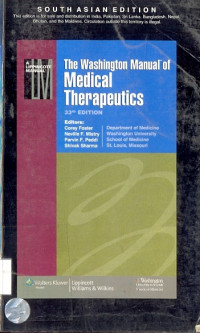 Image of The Washington Manual of Medical Therapeutics