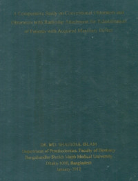 Image of A Comparative Study on Conventional Obturators and Obturators with Radicular Attachment for Rehabiliation of Patients with Acquired Maxillary Defect