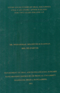 Image of Study on Outcome of Oral Squamous Cell Carcinoma After Surgery For Tow Years Follow-up