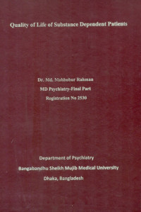 Image of Quality of Life of  Substance Dependent  Patients
