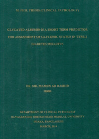 Image of Glycated  Albumin Is A  Short Term  Predictor  For Assessment  Of Glycemic  Status In Type-2  Diabetes  Mellitus