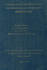 Image of Association between Body  Mass  Index  and  Bone  Mineral  density  in  a Postmenopausal  Bangladeshi  Women