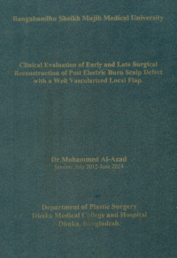Image of Clinical  Evaluation of  Early  and  Late  Surgical  Reconstruction of  Post  Electric Burn  Scalp Defect  with a Well  Vascularized  Local  Flap