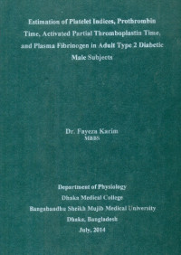 Image of Estimation  of  Platelet  Indices,  Prothrombin  Time,  Activated  Partial  Thromboplastin  Time,  and  Plasma  Fibrinogen  in  Adult  Type  2  Diabetic  Male  Subjects