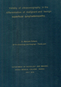 Image of Validity  of  ultrasonography  in  the  differentiation  of  malignant  and  benign  superficial  lymphadenopathy