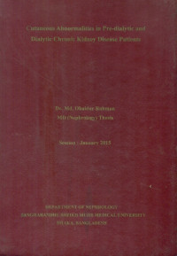 Image of Cutaneous  Abnormalities  in  Pre-dialytic  and  Dialytic  Chronic  Kidney  Disease  Patients