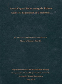 Image of Serum Copper Status among the Patients with Oral Squamous Cell Carcioma