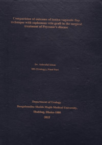 Image of Comparision of outcome of tunica vaginalis flap technique with saphenous vein graft in the surgical treatment of Peyronie's disease