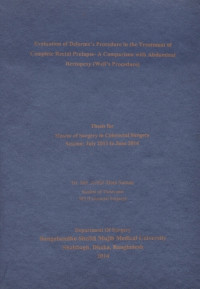 Image of Evaluation of Delorme.s Procedure in the Treatment of Complete Rectal Prolapse- A Comparison with Abdominal Rectopexy (Well,s Procedure)