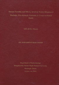 Image of Serum Ferrtiin  and Hba1c Level in Newly Diagnosed  Diabetic Pre- diabetic Patients -A Cross Sectional Study