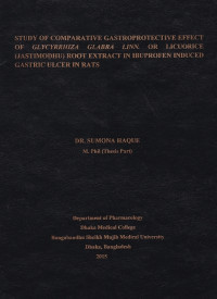 Image of Study Of Comparative Gastroprotective Effect Of Glycyrrhiza Glabra Linn. Or Licuorice Root Extract In Ibuprofen Induced Gastric Ulcer In Rats