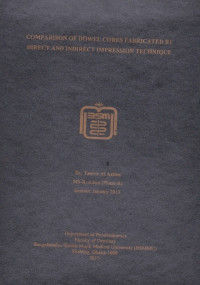 Image of Comparison of Dowel cores Fabricated by Direct and indirect Impression Technique