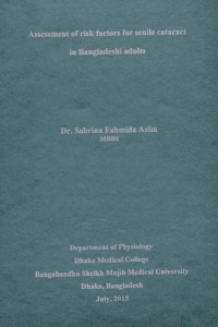 Image of Assessment of risk factor for senile Cataract in Bangladeshi adults.