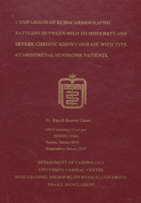 Image of Comparison of Echocardiographic Patters Between Mild to Moderate and Severe Chronic Kidney Disease with Type 4 Cardiorenal Syndrome Patients