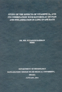 Image of Study of The Effects of Vitamine B12 and Its Combination with Ketorac on Pain and Inflammation in Longf Evans Rats
