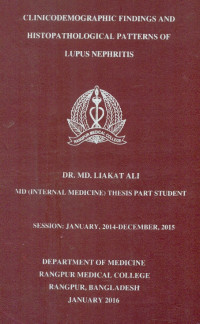 Image of Clinicodemographic Findings and Histopathologiccal Patients of Lupus Nephritis