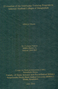 Image of Evaluation of the Internship Traing Program in Selected Medical Collleges of Bangladesh