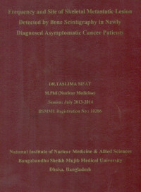 Image of Frequency and Site of Skeletal Metastatic Lesion Detected by Bone Seintigraphy in Newly Diagnosed Asymptomatic Cancer Patients