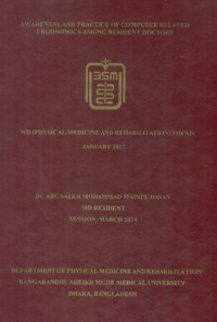 Image of Awareness and Practice of Computer Related Ergonomics Among Resident Doctors