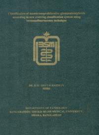 Image of Classification of membranoproliferation glomerulonephritis according to new evolving classification system immunofluorescence technique
