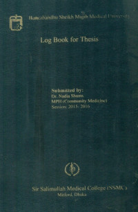 Image of Bangabandhu Sheikh Mujib Medical University Log Book for Thesis