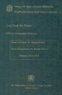 Image of Bangabandhu Sheikh Mujib Medical University Log Book for Thesis