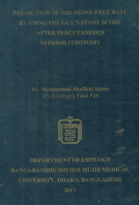Image of PREDICTION OF THE STONE FREE RATE BY USING THE GUY'S STONE SCORE AFTER PERCUTANEOUS NEPHROLITHOTOMY