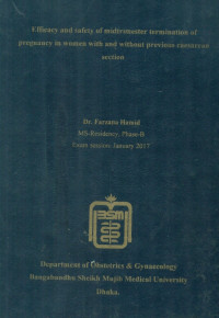Image of Efficacy and safety of midtrimester termination of pregnancy in women with and without previous caesarean section