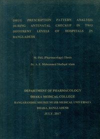 Image of DRUG PRESCRIPTION PATTERN ANALYSIS DURING ANTENATAL CHECKUP IN TWO DIFFERENT LEVELS OF HOSPITALS IN BANGLADESH